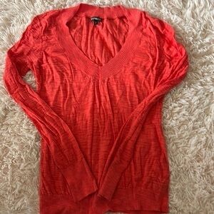 Express size large v neck deep coral shirt